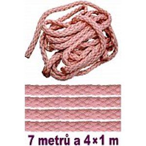 Bondážní lano  7 m + 4 x 1 m