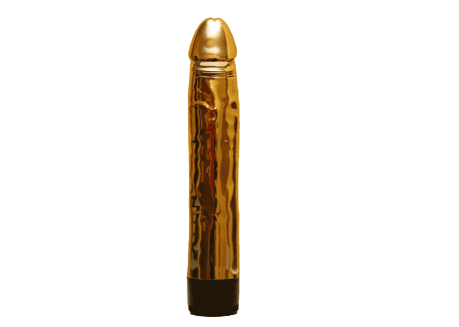 Vibrátor plast zlatý 16 x 4 cm